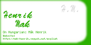 henrik mak business card